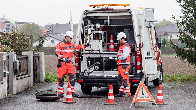 Foto einer Kanalprüfung mit Roboter